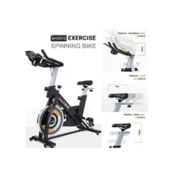 Vélo spinning haute qualité pour training à domicile avec écran LCD multifonctions