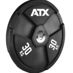 Wagon Wheel 30 kg - Poids de musculation avec diamètre olympique ATX en caoutchouc premium