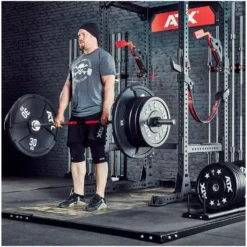 Wagon Wheel 30 kg - Poids de musculation avec diamètre olympique ATX en caoutchouc premium