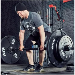 Wagon Wheel 30 kg - Poids de musculation avec diamètre olympique ATX en caoutchouc premium