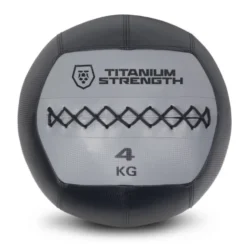 Wall ball en cuir Titanium Strength de 4 à 15 kg avec texture antidérapante - Musculation et cross-training